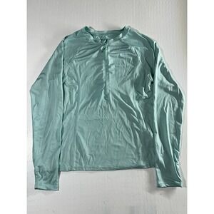 American Outdoorsman women's long-sleeve Quarter Zip Sun Shirt Teal